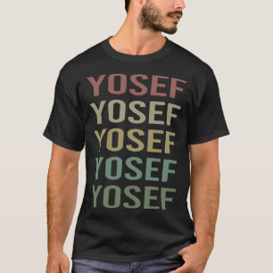 Farbenfrohe Textkunst - Name Yosef T-Shirt