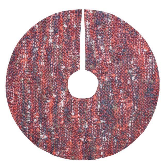 Farbenfrohe Textur: Gemütlicher Hintergrund Polyester Weihnachtsbaumdecke (Vorderseite)