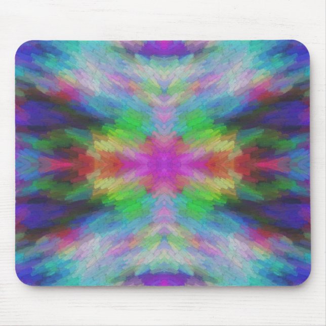 Farbenfrohe Tie-Dye-Stil-Kunst Mousepad (Vorne)