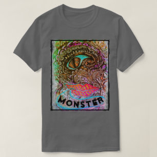 Farbenfrohe Tiefsee Monster Art Pen Zeichnend T -  T-Shirt