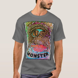 Farbenfrohe Tiefsee Monster Art Pen Zeichnend T -  T-Shirt