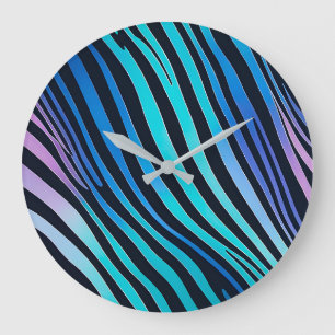 Farbenfrohe Tierdruckerei Uhr