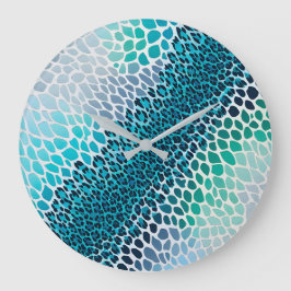 Farbenfrohe Tierdruckerei Uhr