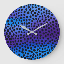 Farbenfrohe Tierdruckerei Uhr