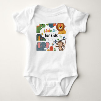 Farbenfrohe Tiergarnitur für Kinder Baby Strampler
