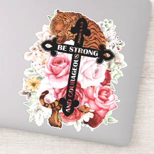 Farbenfrohe Tiger sind stark und mutig Aufkleber