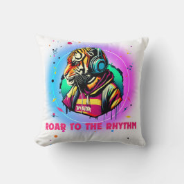 Farbenfrohe Tigerfront Kissen