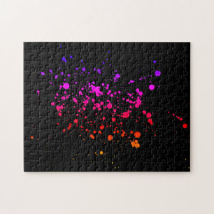 Farbenfrohe Tinte Spritzer schwer schwierig zu lös Puzzle