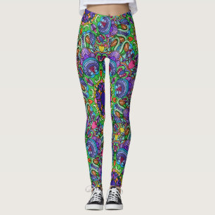 Farbenfrohe Tintenkunst für Ihre Beine! Leggings