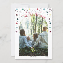 Farbenfrohe Tis-the-Season-Foto-Flach-Weihnachtska