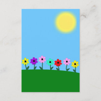 Farbenfrohe Tische Begleitkarte