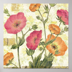 Farbenfrohe Tische Poster