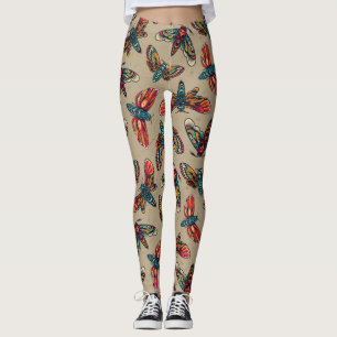 Farbenfrohe Todesmotten Leggings