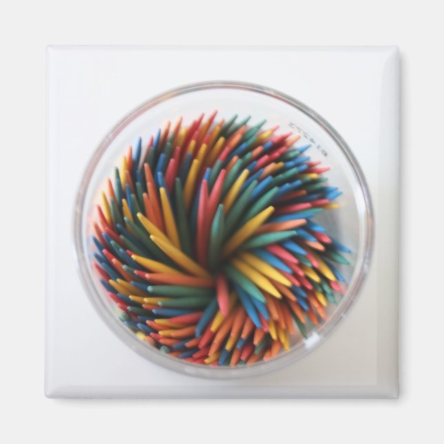 Farbenfrohe Toothpicks Magnet (Vorne)