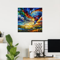 Farbenfrohe Tornado Kunstgalerie