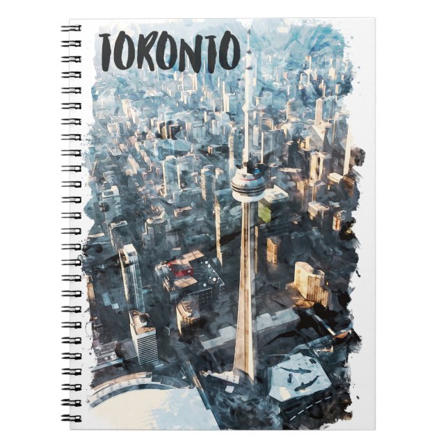 Farbenfrohe Toronto City Silhouette Notizblock (Vorderseite)