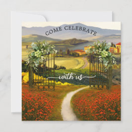 Farbenfrohe toskanische Landschaft Einladung zur H