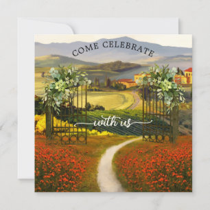Farbenfrohe toskanische Landschaft Einladung zur H