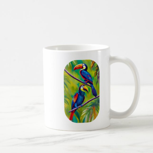 Farbenfrohe Toucan Bird Art Kaffeetasse (Rechts)