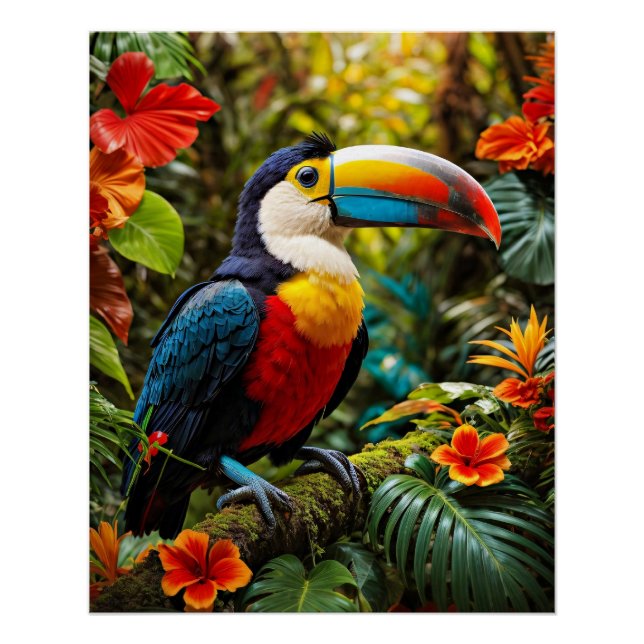 Farbenfrohe Toucan Bird Poster (Vorderseite)
