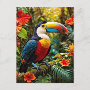 Farbenfrohe Toucan Bird Postkarte