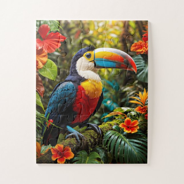 Farbenfrohe Toucan Bird Puzzle (Vertikal)