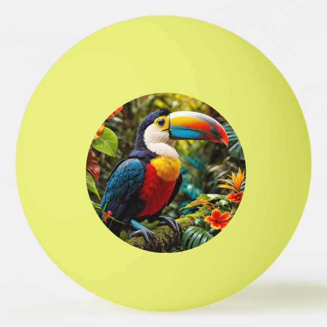Farbenfrohe Toucan Bird Tischtennisball (Vorderseite)