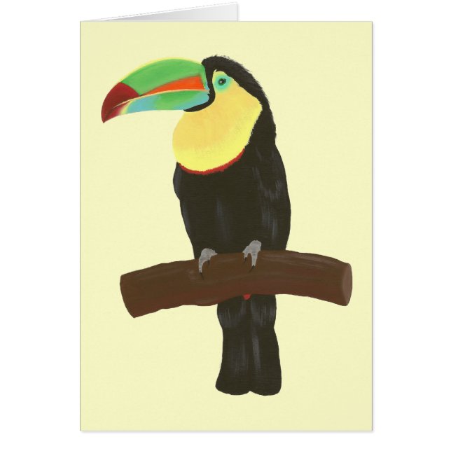 Farbenfrohe Toucan-Malkarten (Vorne)