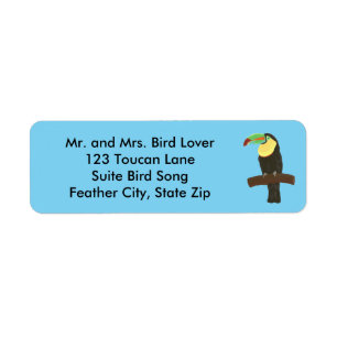 Farbenfrohe Toucan Painting Address Labels