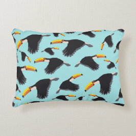 Farbenfrohe Toucan Tropical Bird Muster Dekokissen