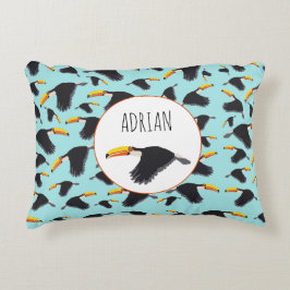 Farbenfrohe Toucan Tropical Bird Muster Dekokissen