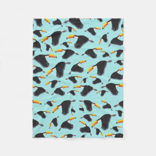 Farbenfrohe Toucan Tropical Bird Muster Fleecedecke