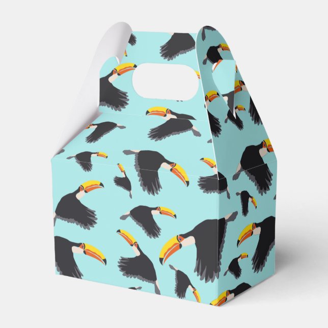 Farbenfrohe Toucan Tropical Bird Muster Geschenkschachtel (Vorderseite)