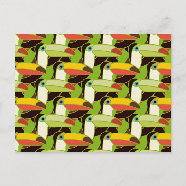 Farbenfrohe Toucans 2 Postkarte (Vorderseite)