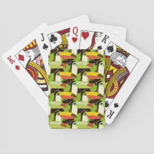 Farbenfrohe Toucans Spielkarten
