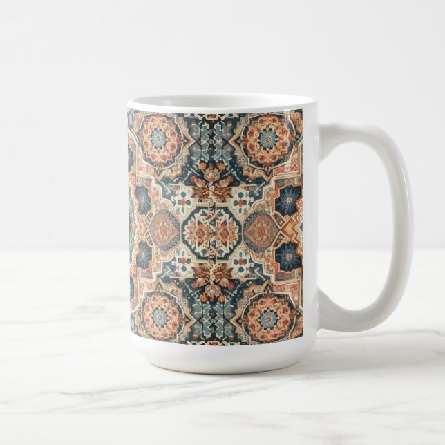 Farbenfrohe traditionelle marokkanische Muster Kaffeetasse (Rechts)