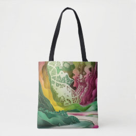 Farbenfrohe Trasse Shopping Errand Tote Tasche