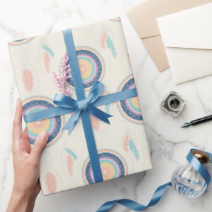 Farbenfrohe Träume Catcher Mandala Geschenkpapier