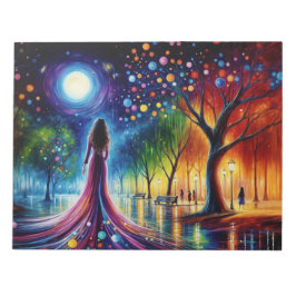 Farbenfrohe Traumlandschaft abstrakter Fantasiegef Notizblock