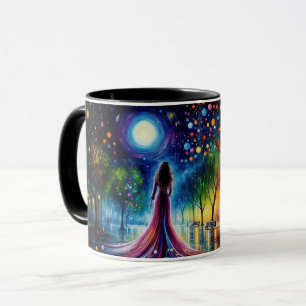 Farbenfrohe Traumlandschaft abstrakter Fantasiegef Tasse