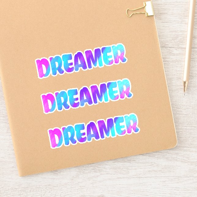 Farbenfrohe Traumwelt Aufkleber (Notizbuch)