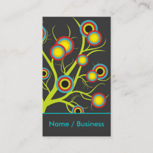 Farbenfrohe Trees Business Cards. Visitenkarte