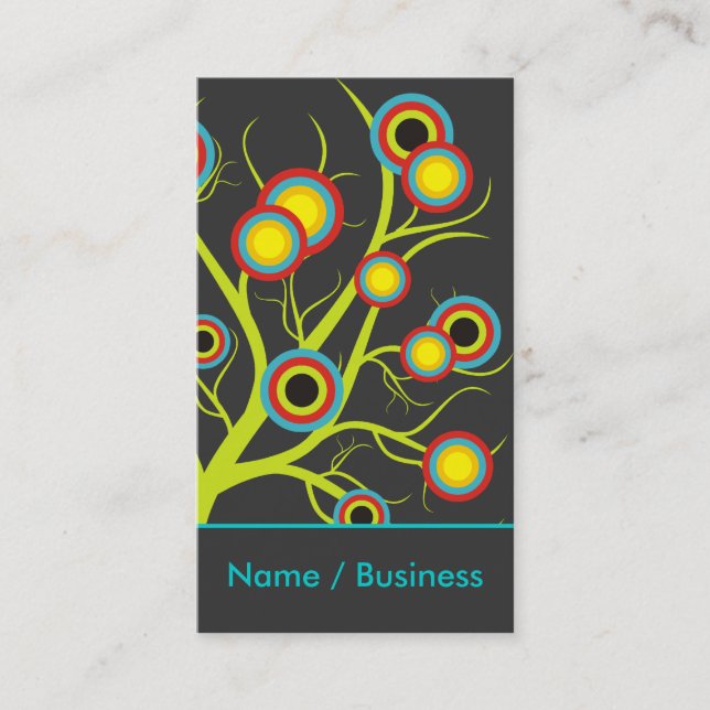 Farbenfrohe Trees Business Cards. Visitenkarte (Vorderseite)