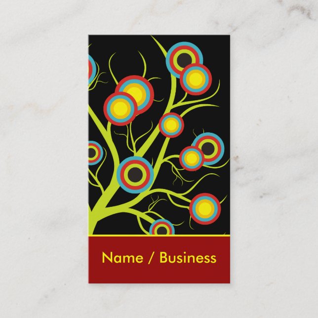 Farbenfrohe Trees Business Cards. Visitenkarte (Vorderseite)