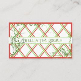 Farbenfrohe Trellis und Foliage Business Card Visitenkarte