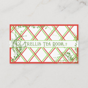 Farbenfrohe Trellis und Foliage Business Card Visitenkarte