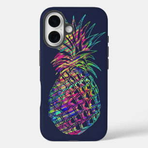 Farbenfrohe trendige tropische Ananas-Kunst iPhone 16 Hülle