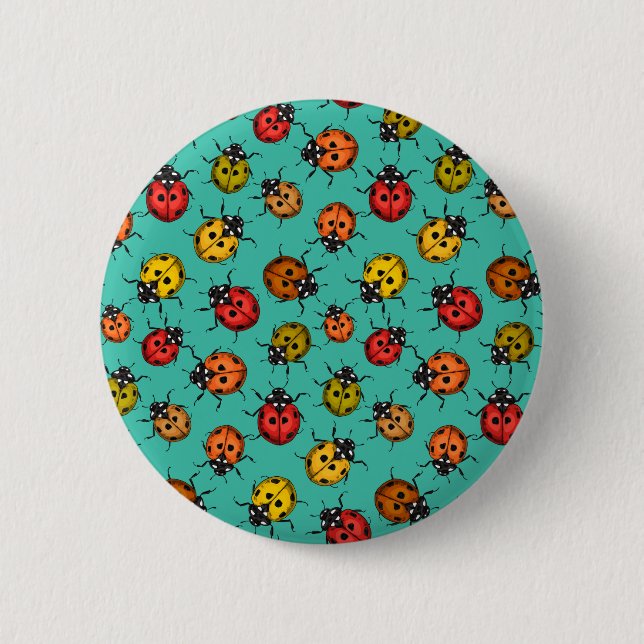 Farbenfrohe Treppenbuchten auf türkis Button (Vorderseite)