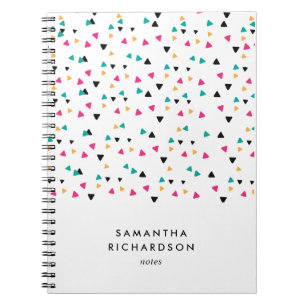 Farbenfrohe Triangle Confetti Personalisiertes Not Notizblock