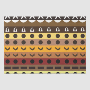 Farbenfrohe Tribal Deko Art Pattern Seidenpapier